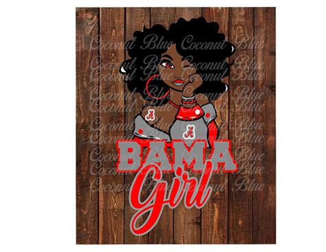 Alabama Football Svg Files Bama Girl Roll Tide Crimson Etsy