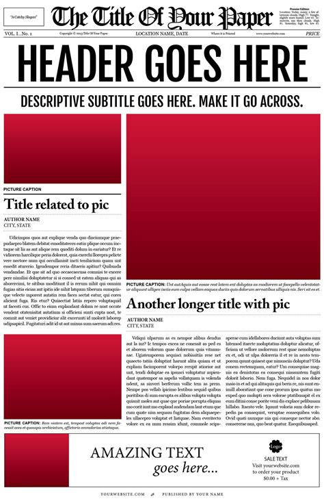 style newspaper template newspaper template design newspaper