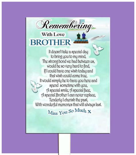 Brother Memorial Poems