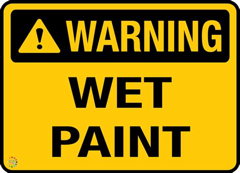 warning wet paint kk signs