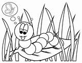 Caterpillar Coloring Cute Pages Choose Board Cartoon sketch template