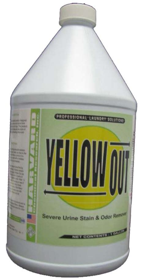 harvard chemical yellow  urine stain remover case   gallon bottles