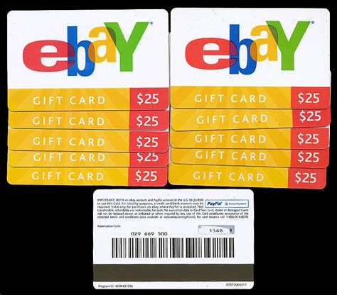 ebay paypal  collectible  gift card lot
