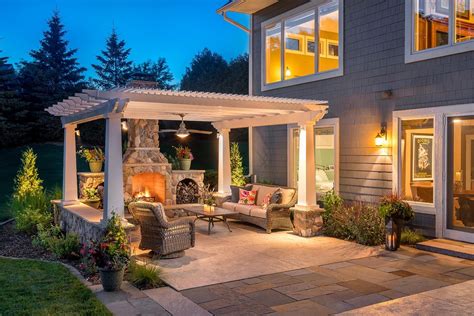 backyard outdoor living  dining room  maple plain mn southview design
