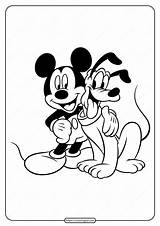 Mickey Mouse Coloring Pluto Printable Friend His Whatsapp Tweet Email sketch template