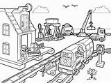 Lego Coloring City Pages Construction Train Site Station Gotham Police Kids Getcolorings Drawing Colouring Sheets Truck Color Printable Awesome Print sketch template