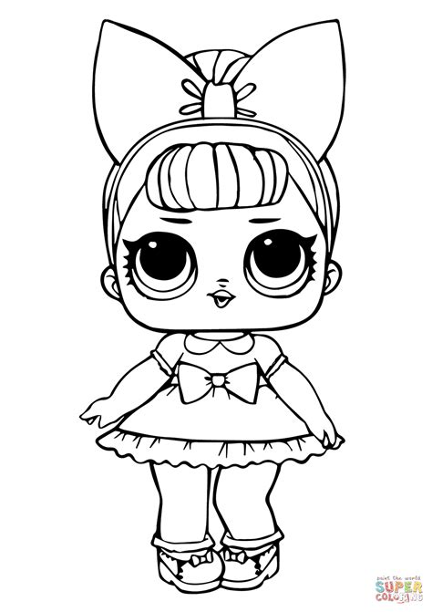 fancy glitter lol surprise doll coloring page  printable coloring