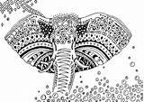 Coloring Pages Elephant Africa Adult Printable Adults Tribal Animal Mandala Stress Anti Colorare Da Relaxation Abstract Print Mandalas Adulti Disegni sketch template