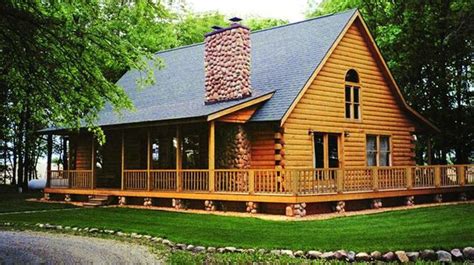 cabin  wrap deck log home designs log cabin floor plans log home plans