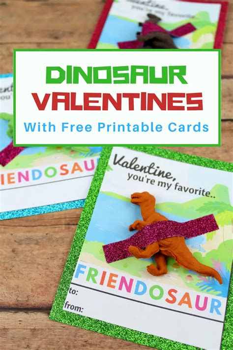 printable dinosaur valentines day cards  kids