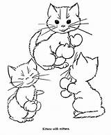 Coloring Kitten Kittens Pages Cat Print Little Color Printable Three Cats Cute Colouring Kids Sheets Girls Raisingourkids Printing Animal Getcolorings sketch template