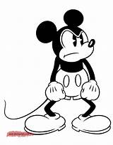Mickey Coloring Mouse Classic Pages Disney Irritated Disneyclips Funstuff sketch template