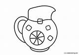 Lemonade Coloring Pages Pitcher Template Juice Printable sketch template