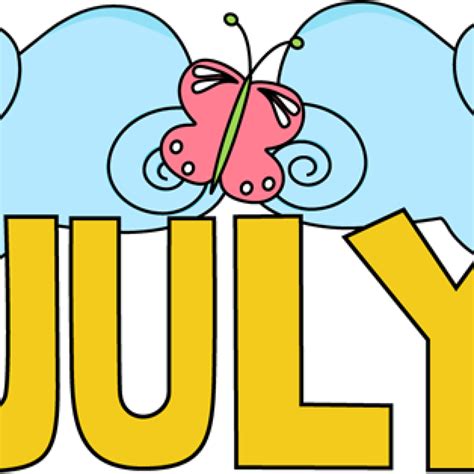 clip art july  calendar