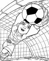 Coloring Football Goalkeeper Soccer Ball Pages Sheets Print Topcoloringpages Goalie sketch template