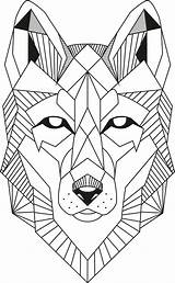 Lineart Cdr 3axis Geometrique Loup Lobo Wiggins sketch template