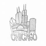 Chicago City Drawing Getdrawings Paintingvalley Print sketch template