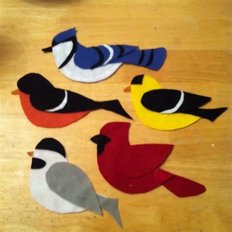 easy diy felt bird bookmarks craft projects   fan