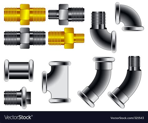 water pipe connectors royalty  vector image