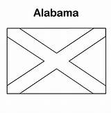 Flag Alabama State Coloring Pages Flags sketch template