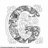 Letter Coloring Monogram Pages Mandala Alphabet Zentangle Choose Board Sheet Butterfly Sheets sketch template