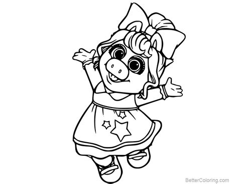 muppet babies baby  piggy coloring pages  printable coloring