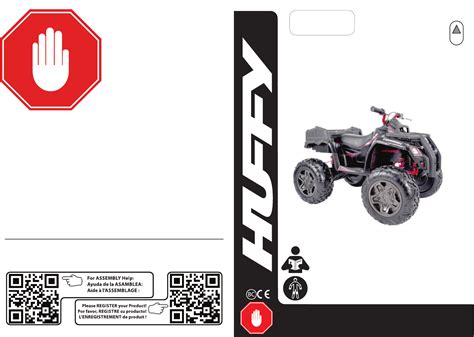 huffy torex atv kids   wheeler electric ride  quad user manual