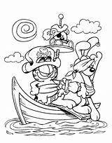 Garfield Pirate Crayons sketch template