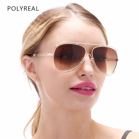 buy polyreal women oversized pilot sunglasses brand