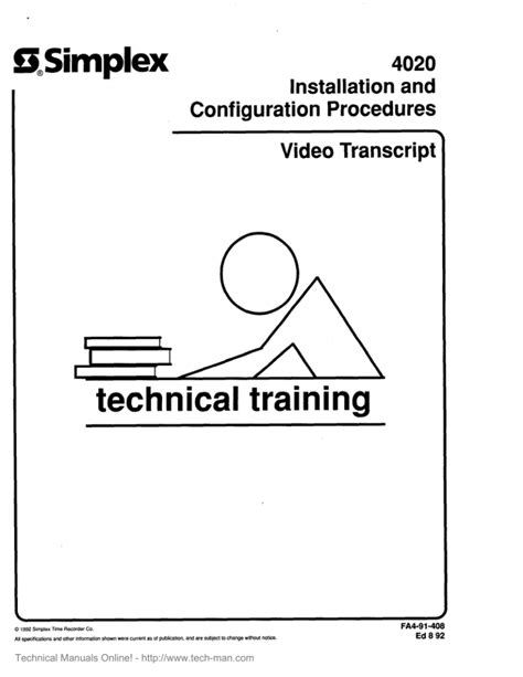 simplex installation configurationprocedures manualzz