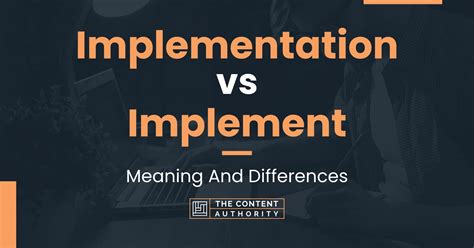 implementation  implement meaning  differences