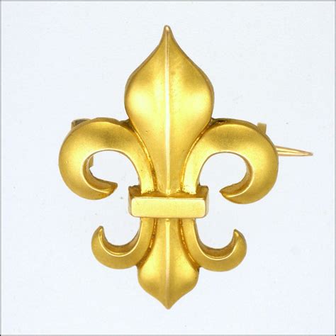 french  gold filled fleur de lis pin oria  suzylemay  ruby lane