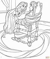 Coloring Rapunzel Pages Flynn Ties Printable Drawing Skip Main Paper sketch template