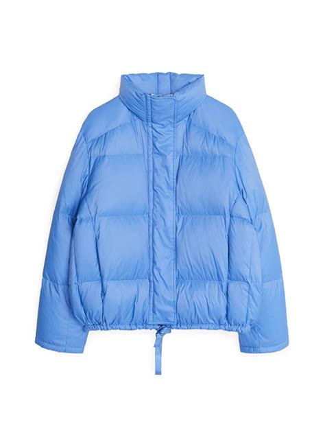 cropped  puffer jacket blue jackets coats arket jackets blue jacket puffer