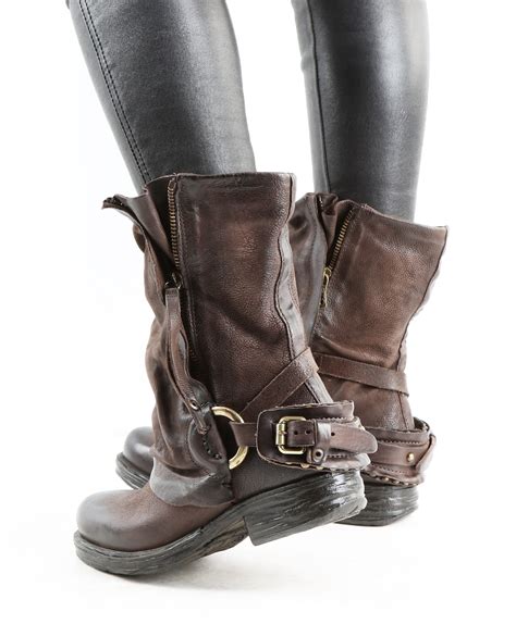 casual biker boot boots women  official onlineshop brown biker boots womens biker