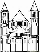 Coloring Pages German Germany Cathedral Printable Clipart Color Countries Library Colouring Popular sketch template