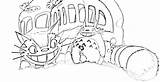 Totoro Coloring Pages Bus Neighbor Cat Printable Drawing Printables Color Ages Catbus Ghibli Colouring Studio Kids Cartoons Popular Da Coloringhome sketch template