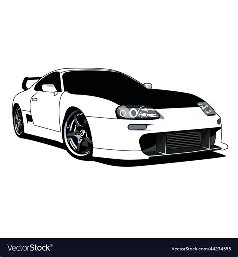 supra race car black  white design royalty  vector