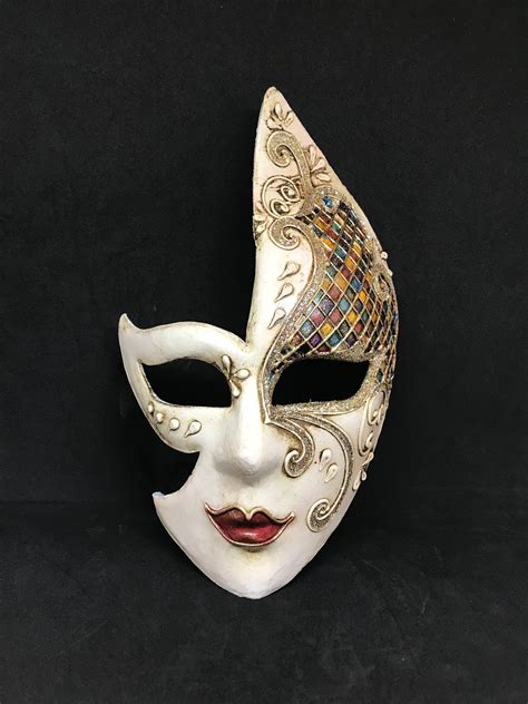 face venetian mask mask  harlequin patterno etsy uk