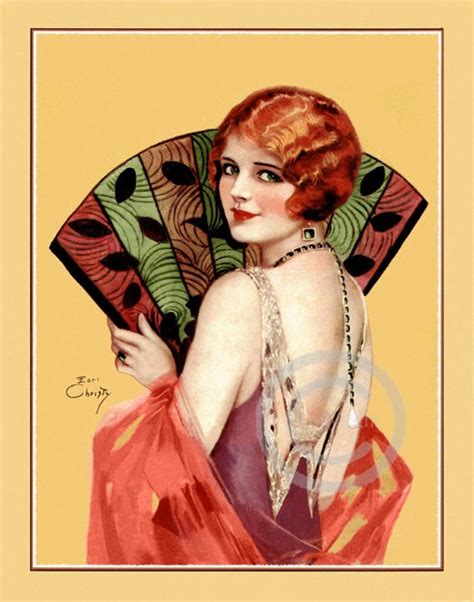Art Deco Flapper Girl Print Earl Christy By