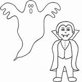 Coloring Vampire Halloween Pages Drawing Library Clipart Ghost Kids Popular sketch template