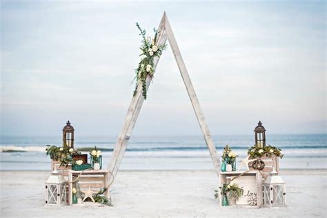 geometric arbors for beach weddings in florida and georgia