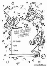 Birthday Coloring Pages Printable Invitation Invitations Cards Party Card Fairy Children Color Happy Bing Popular Coloringhome sketch template