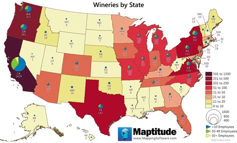 maptitude map wineries  state