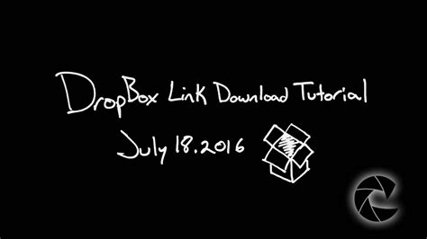 dropbox link  tutorial youtube