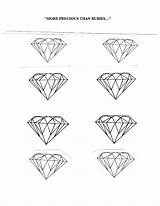 Diamond Types Different Jewelry Coloring Rubies sketch template