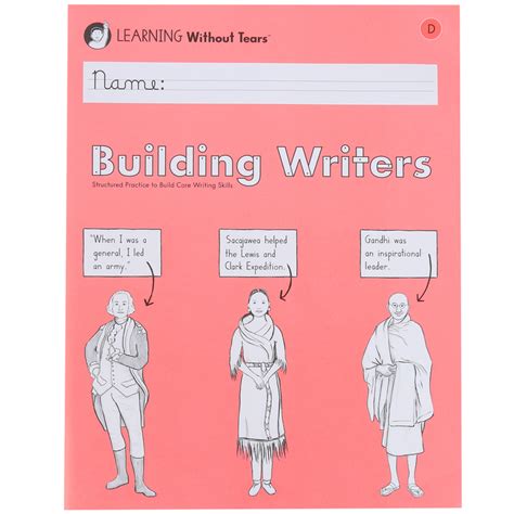 learning  tears building writers  student workbook paperback
