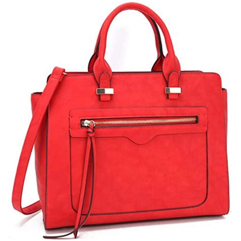 women vegan leather handbag designer purse satchel bag  crossbody strap