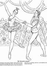 Coloriage Ballets Ballerina Danse Sheets Dover Nutcracker Ballerines Doverpublications sketch template