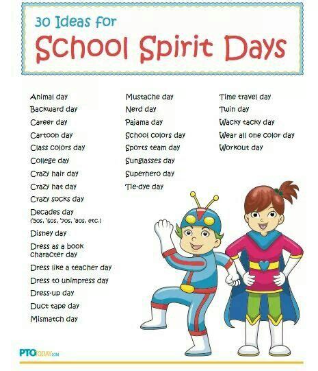 spirit day ideas classroom pinterest school students  pta